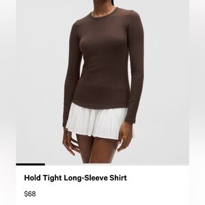 lulu like new hold tight long sleeve espresso size 4